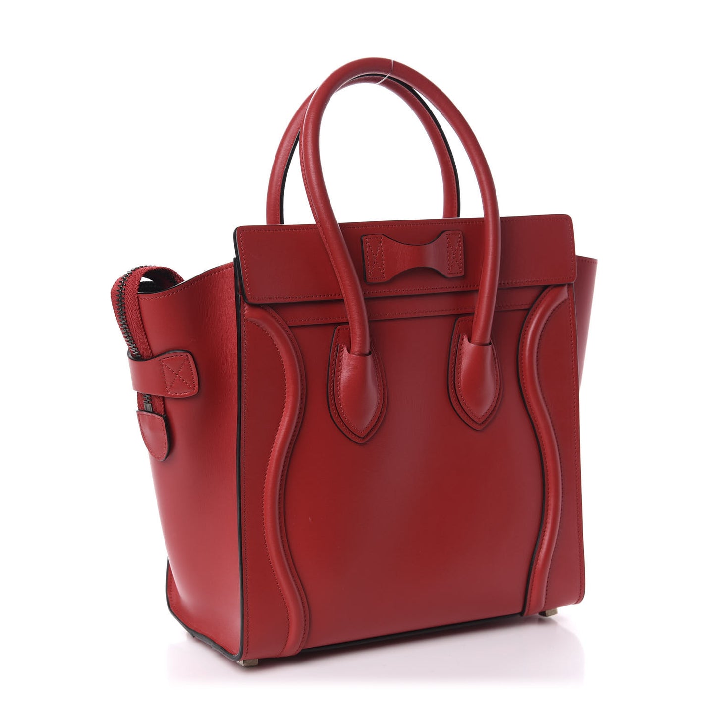 Smooth Calfskin Micro Luggage Red