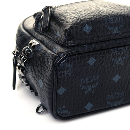 MCM Visetos Side Stud X-Mini Stark Bebe Boo Backpack Black 7 of 10