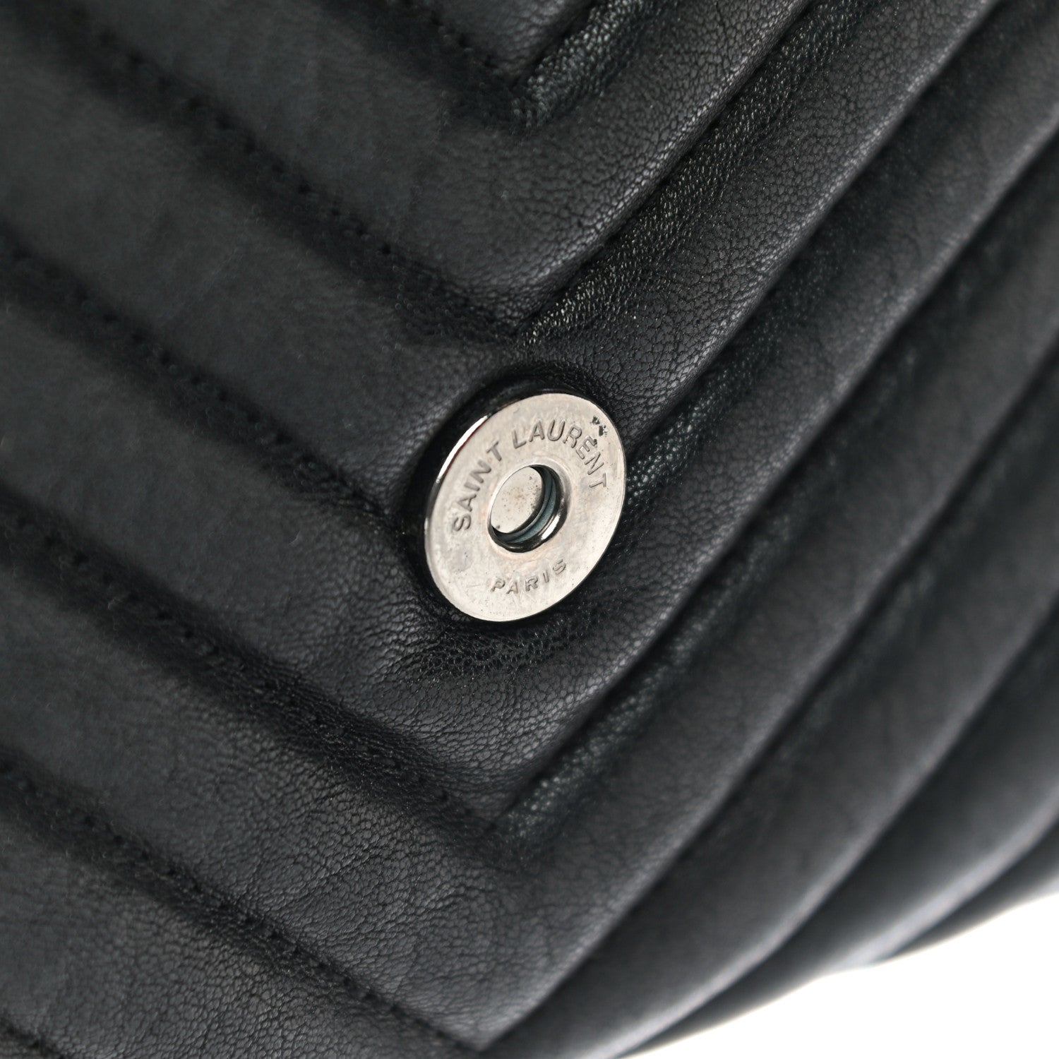 Saint Laurent Sheepskin Matelasse Chevron Monogram Medium College Bag Black 14 of 20