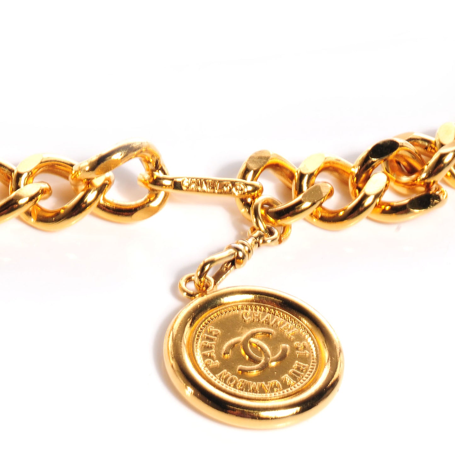 Chain CC 31 Rue Cambon Medallion Belt Gold
