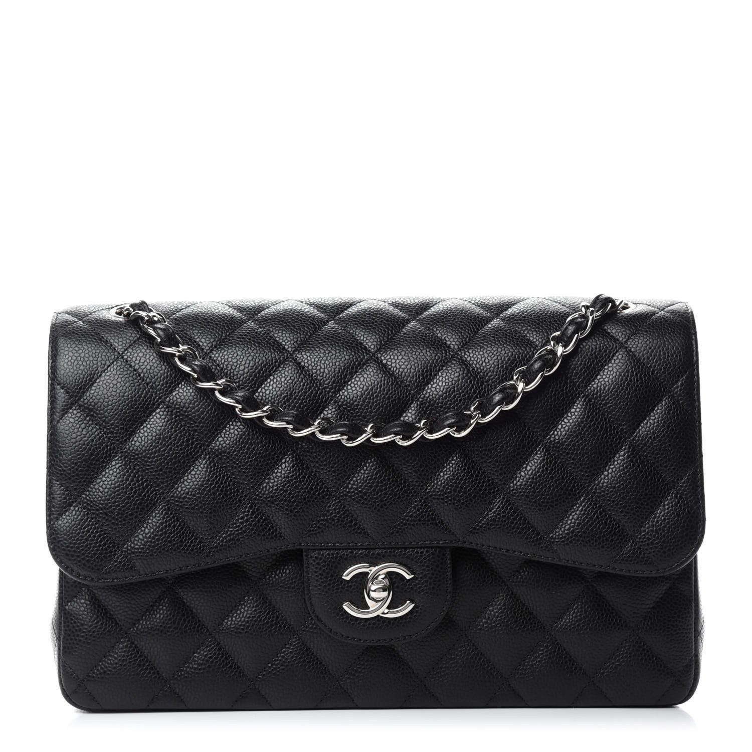 Chanel Caviar Quilted Jumbo Double Flap Black 1 of 11