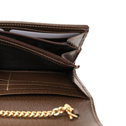 Gucci GG Supreme Monogram Web Ophidia Wallet On Chain Brown 5 of 11