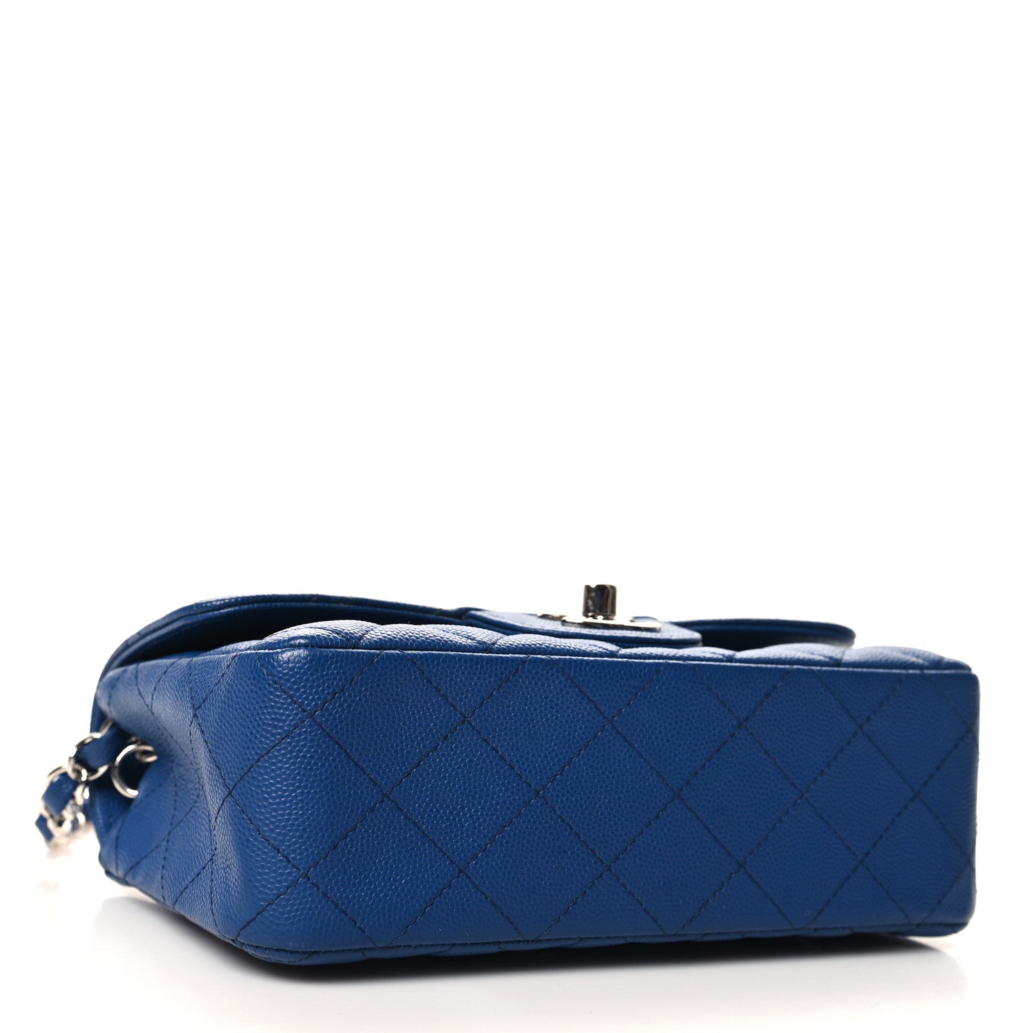 Chanel Caviar Quilted Mini Rectangular Flap Blue 4 of 11