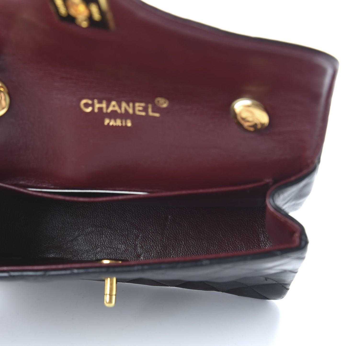Lambskin Quilted Flap Bag Black