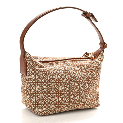 Loewe Jacquard Anagram Calfskin Small Cubi Bag Tan Pecan 2 of 8