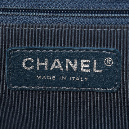 Chanel Caviar Quilted Flap Tote Blue 6 of 9