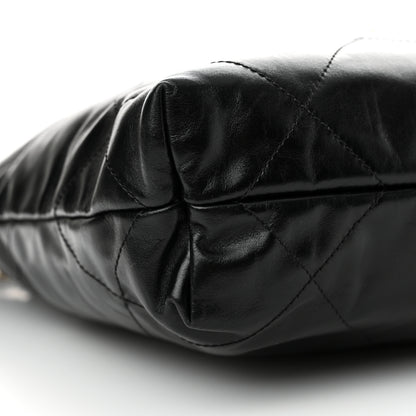 Chanel Shiny Calfskin Quilted Small Chanel 22 Black 10 of 11