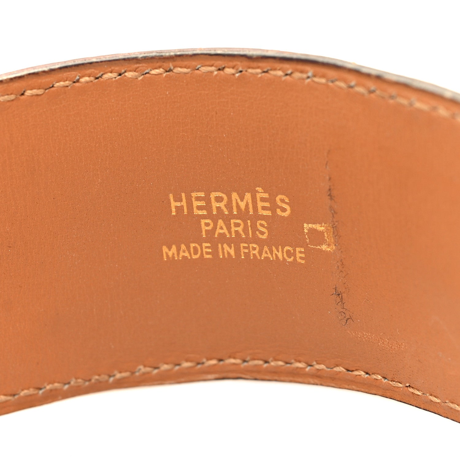 Hermes Shiny Alligator Collier de Chien CDC Bracelet L Orange 4 of 5