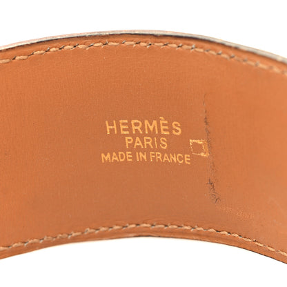 Hermes Shiny Alligator Collier de Chien CDC Bracelet L Orange 4 of 5