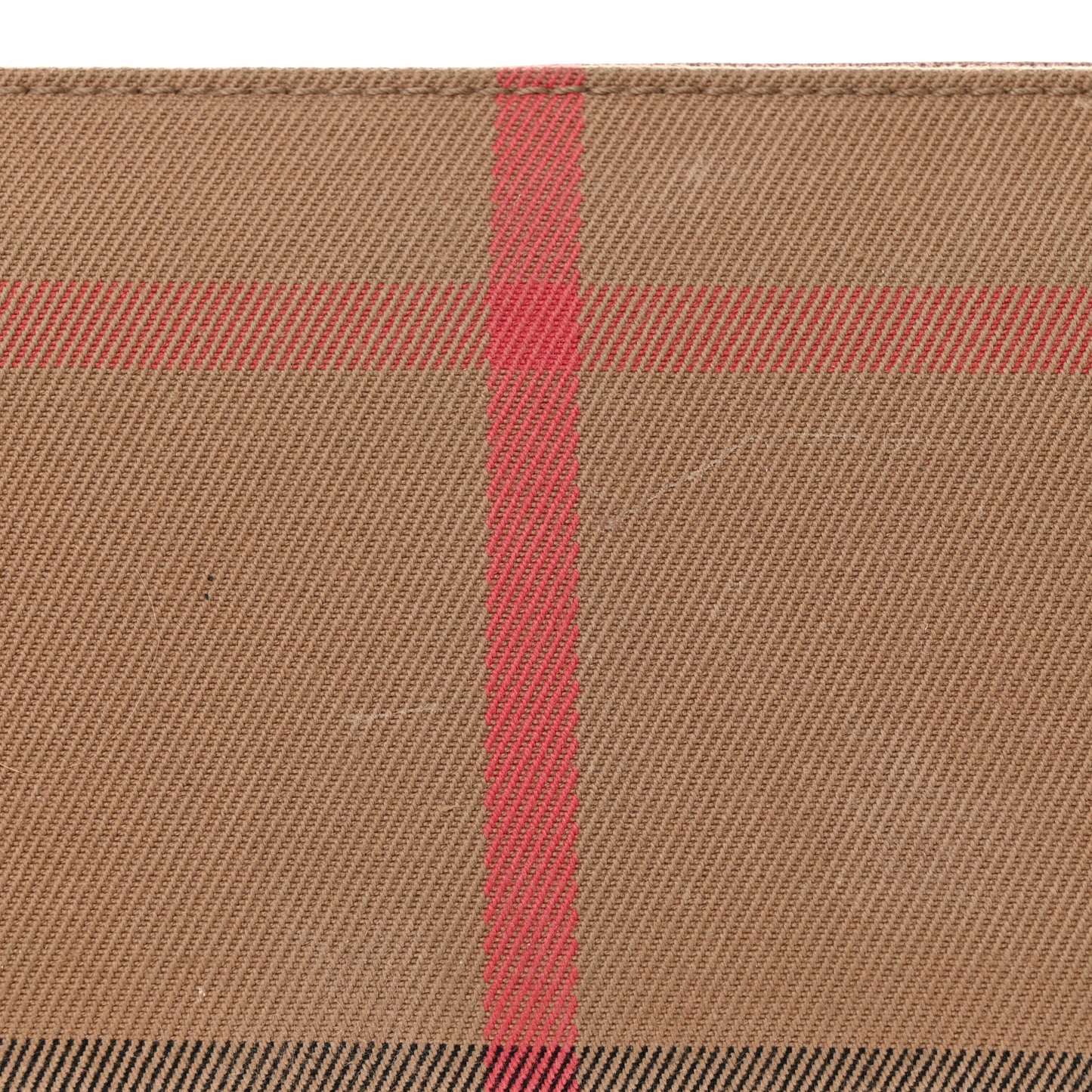 Calfskin House Check Elmore Zip Around Wallet Tan