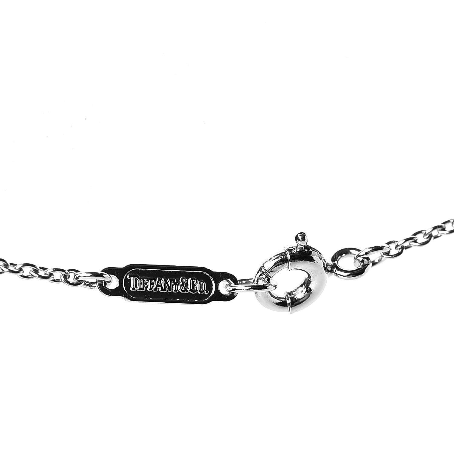 Tiffany Platinum Diamond Small Cross Pendant Necklace 6 of 6