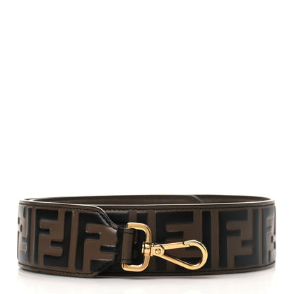 Fendi Vitello Century Bi-Color FF 1974 Embossed Strap You Maya Black 1 of 4