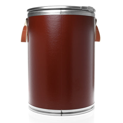 Hermes Kraft Paper Metal Canvas Saddle Box Rouge H 3 of 12