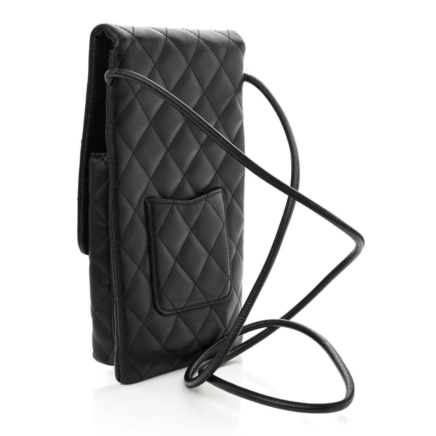 Chanel Calfskin Quilted Cambon Crossbody Messenger Black White 3 of 16