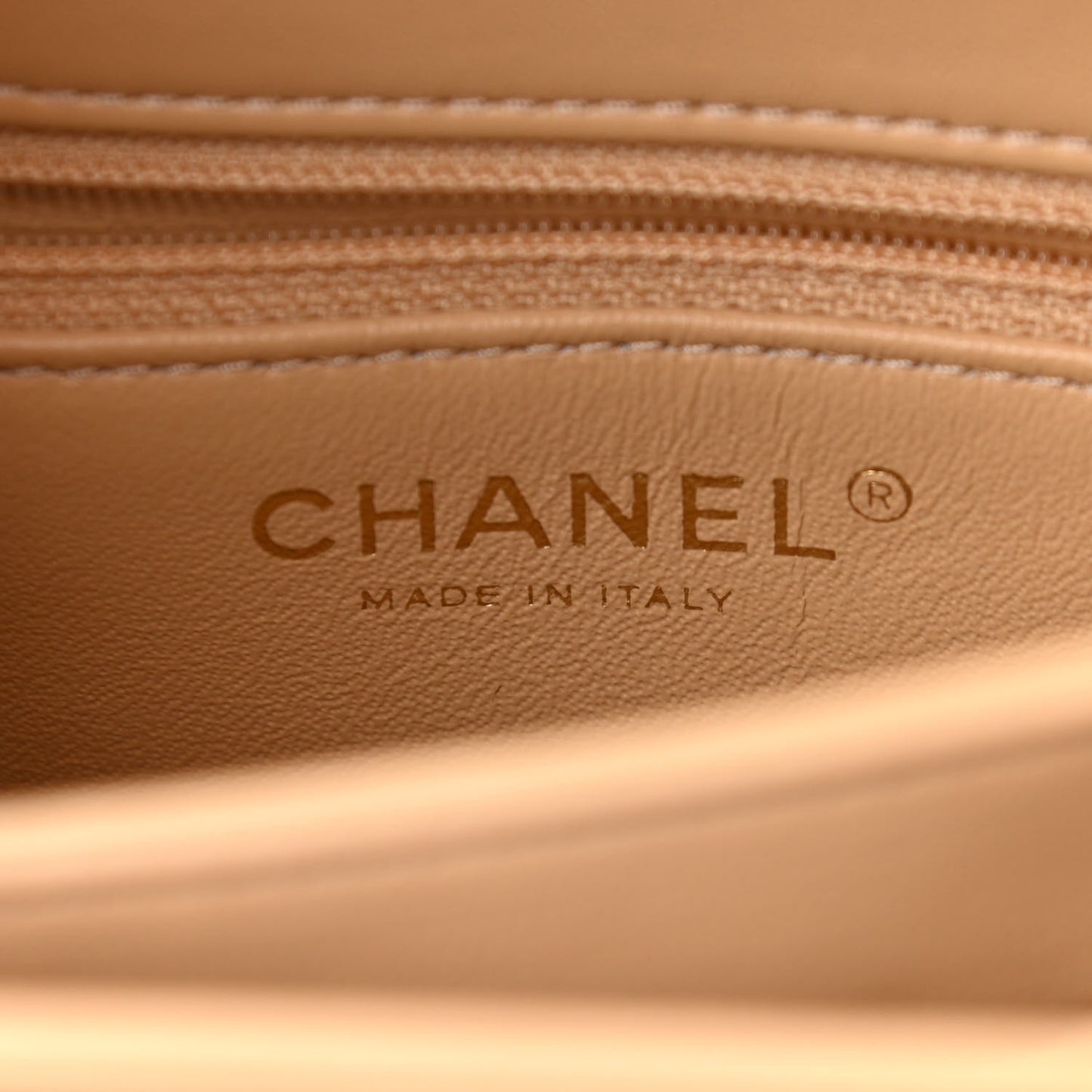 Lambskin Quilted Small Trendy CC Dual Handle Flap Bag Beige