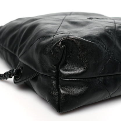 Chanel Shiny Calfskin Quilted Chanel 22 Backpack So Black 9 of 10