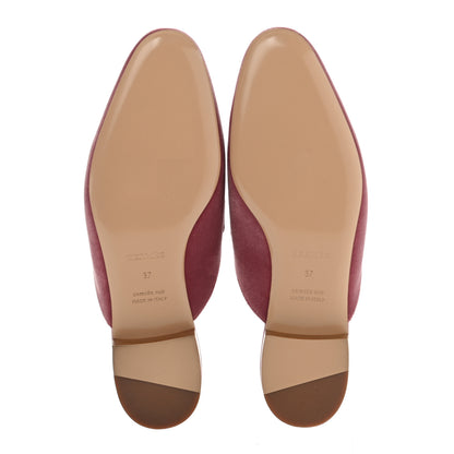 Hermes Velvet Trocadero Mules 37 Rose De Venise 5 of 7