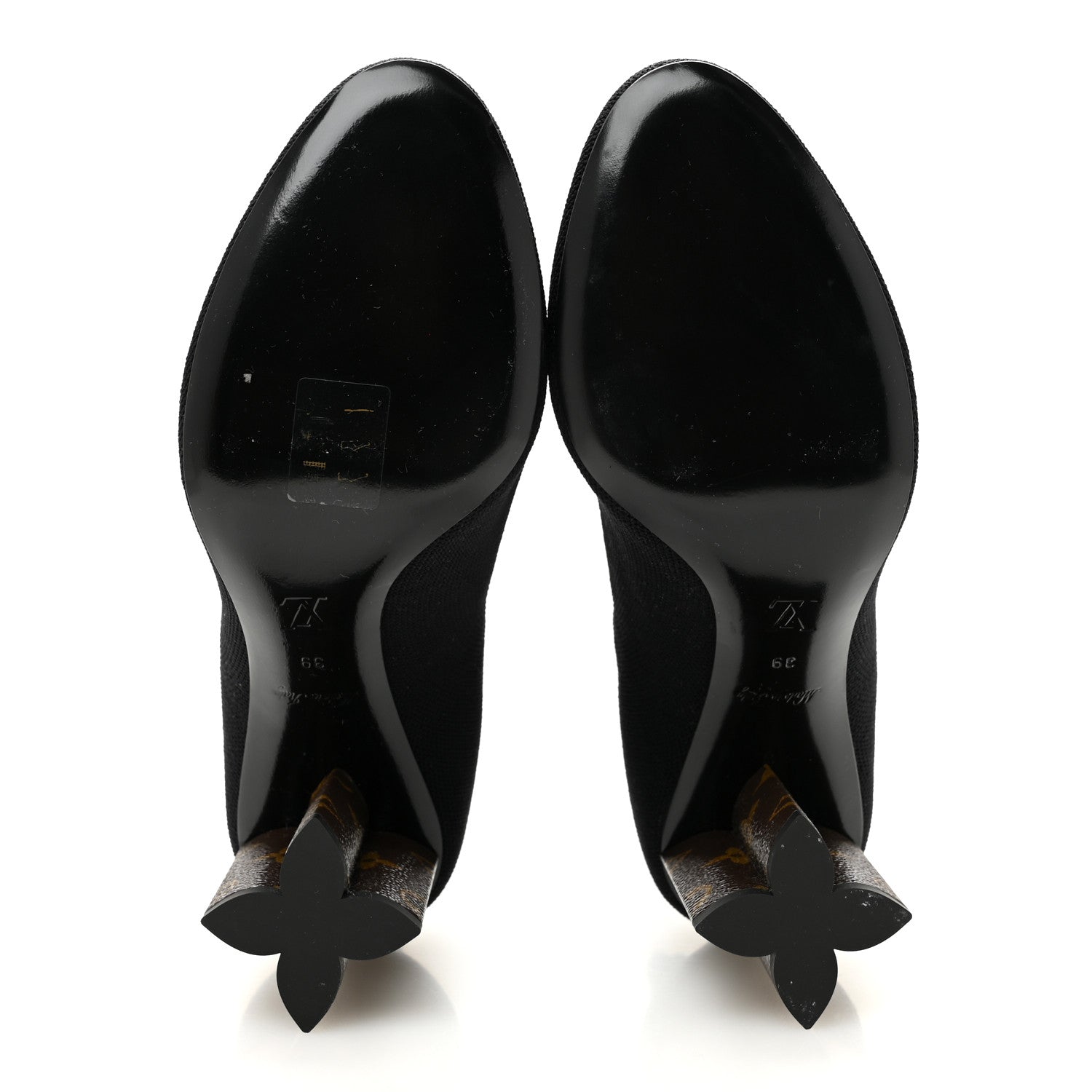 Louis Vuitton Monogram Stretch Fabric Silhouette Ankle Boots 39 Black 6 of 8
