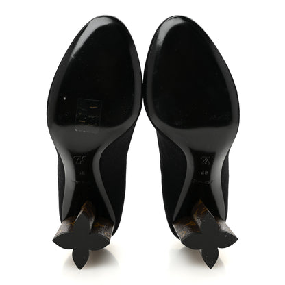 Louis Vuitton Monogram Stretch Fabric Silhouette Ankle Boots 39 Black 6 of 8