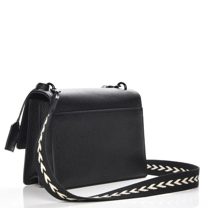 Saint Laurent Grained Calfskin Medium Monogram Sunset Black Ecru 3 of 5
