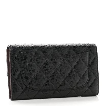 Chanel Caviar Quilted Large Flap Wallet Black 3 of 9