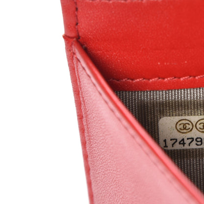 Chanel Caviar Timeless CC Yen Wallet Coral 8 of 12