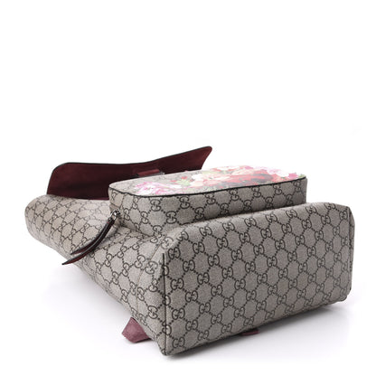 Gucci GG Supreme Monogram Blooms Medium Single Buckle Backpack Beige Multicolor Dry Rose 3 of 13