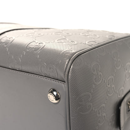 Gucci Calfskin GG Tennis Embossed Duffle Bag Grey 11 of 12