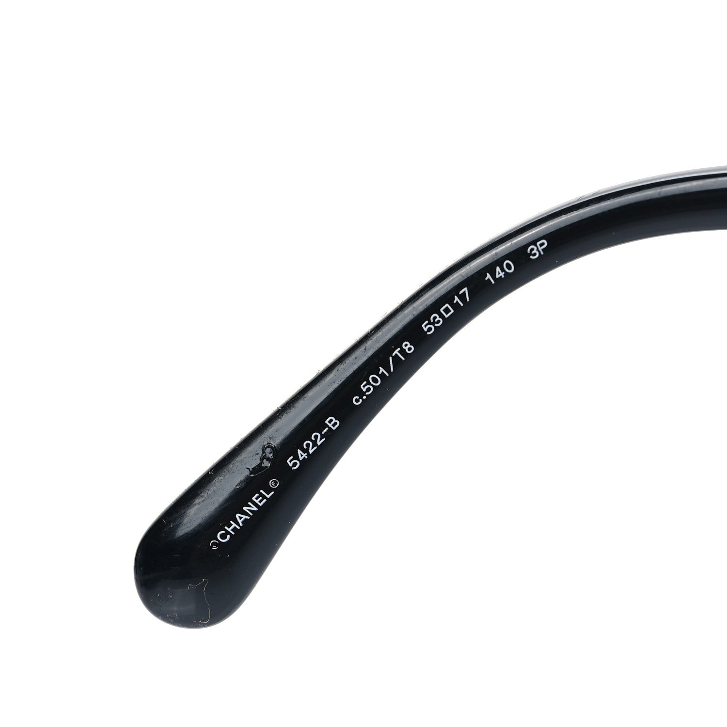 Chanel Acetate Strass Square Sunglasses 5422-B Black 6 of 6