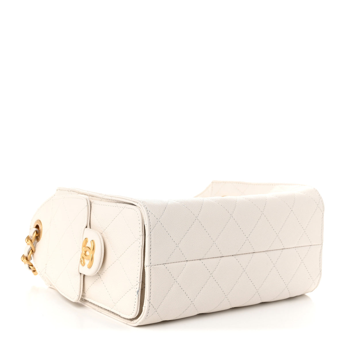 Chanel Caviar Quilted Mini Chanel 25 Handbag White 4 of 11