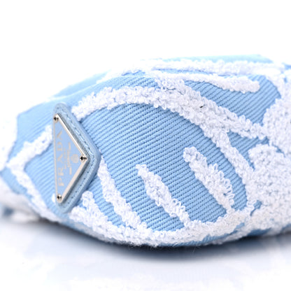 Prada Nylon Embroidered Drill Mini Re-Edition 2000 Bag Sky Blue White 7 of 8