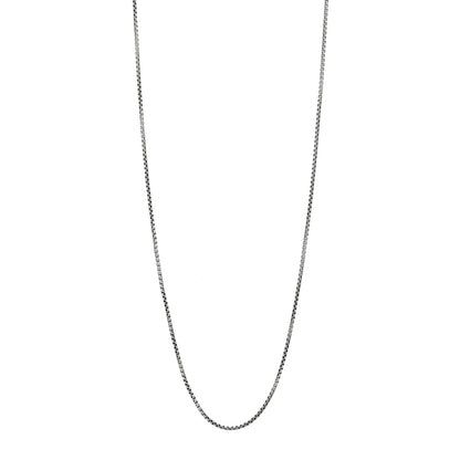 David Yurman Sterling Silver 1.7mm Box Chain Slider Necklace 1 of 4