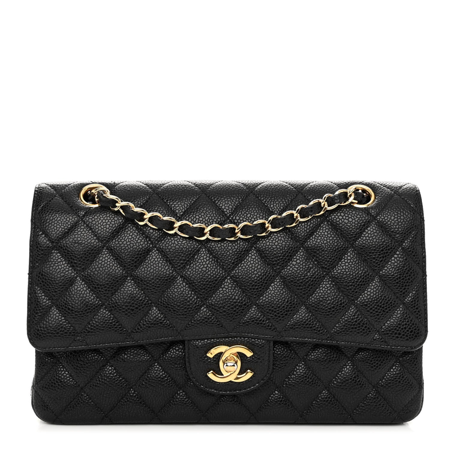 Chanel Caviar Quilted Medium Double Flap Black 1 of 12