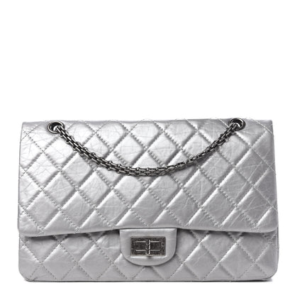 Chanel Metallic Aged Calfskin Quilted 2.55 Reissue 227 Flap Silver 1 of 10