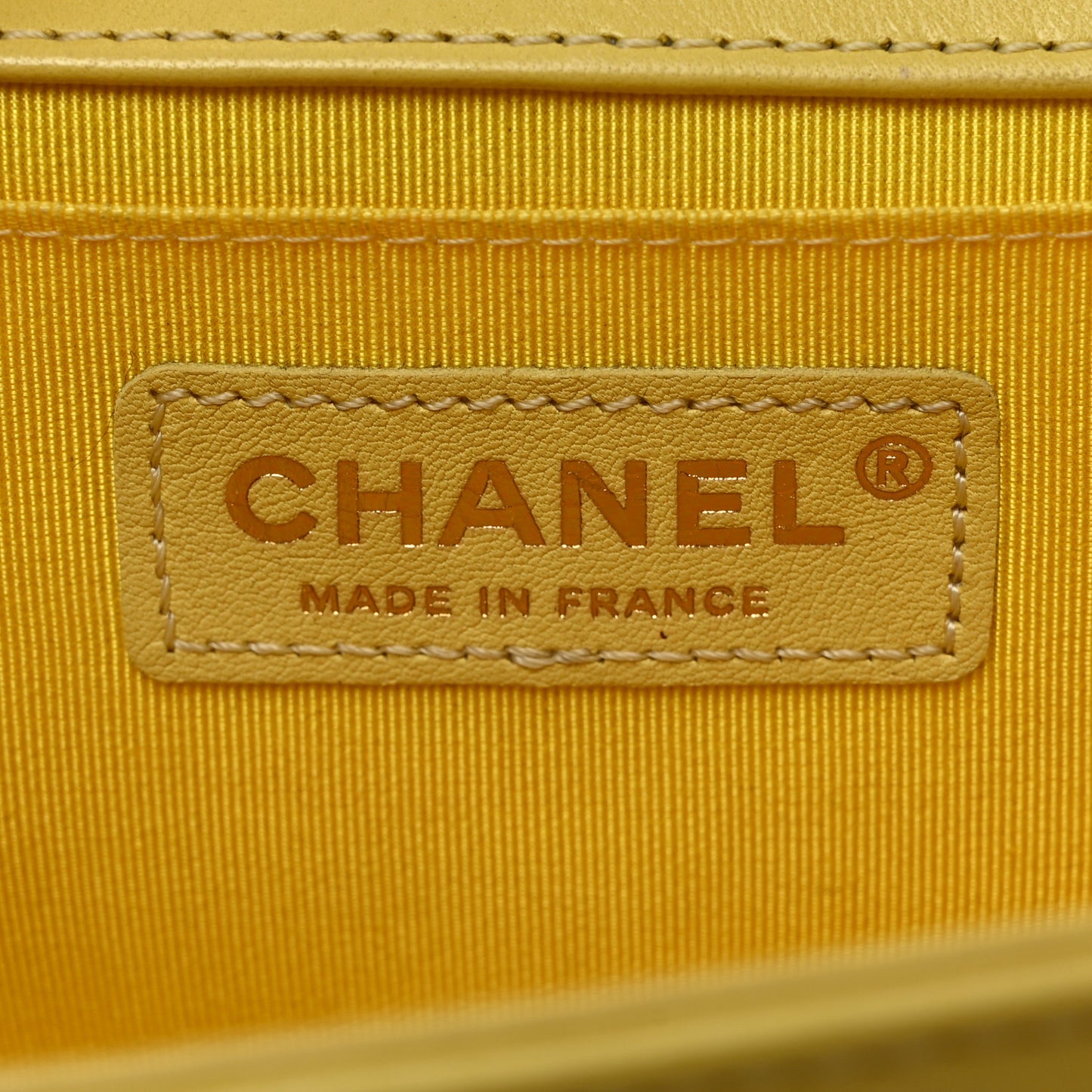 Tweed Lambskin Medium Boy Flap Yellow