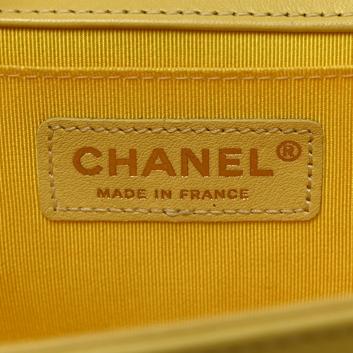 Chanel Tweed Lambskin Medium Boy Flap Yellow 6 of 14