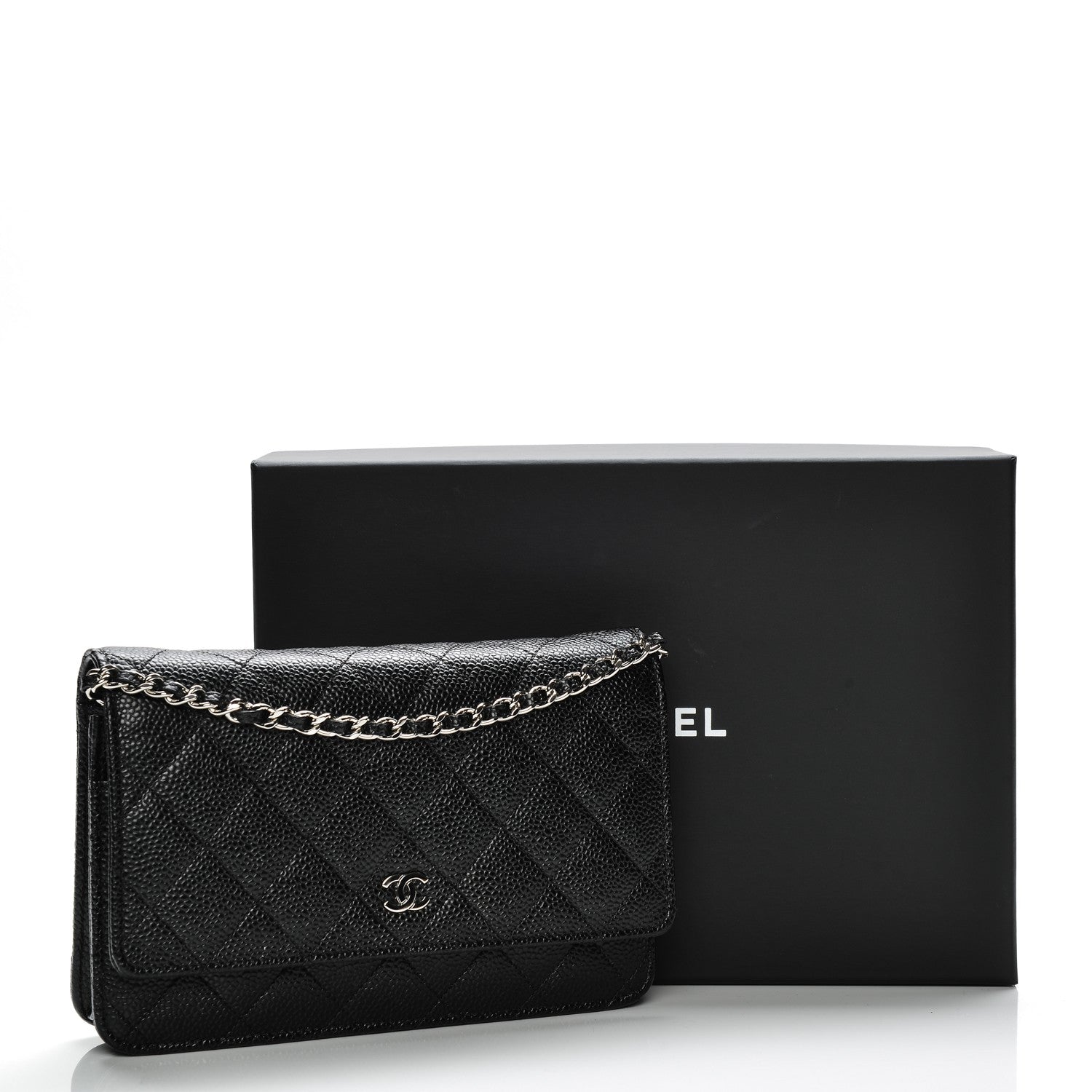 Chanel Caviar Quilted Wallet On Chain WOC Black 9 of 9