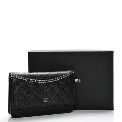 Chanel Caviar Quilted Wallet On Chain WOC Black 9 of 9