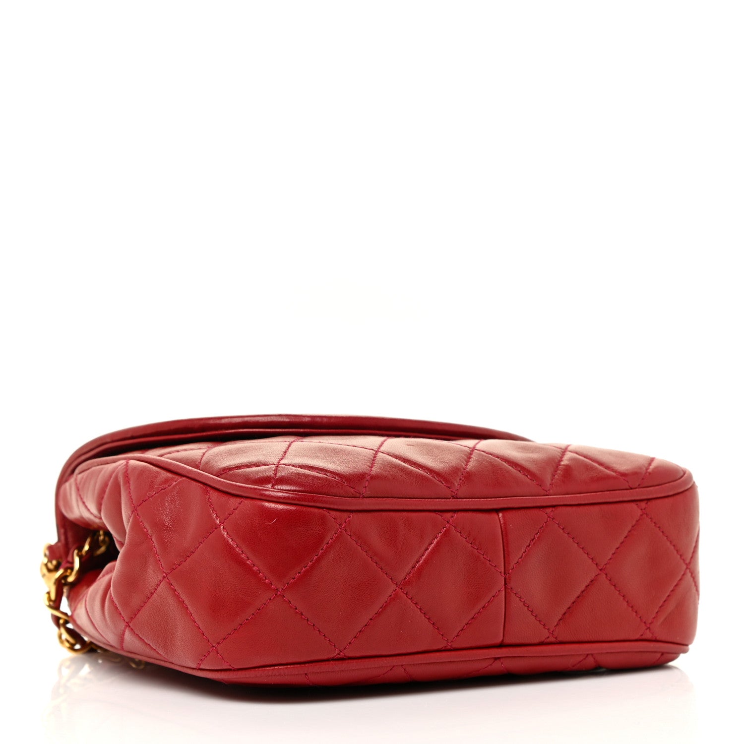 Chanel Lambskin Quilted Flap Tassel Camera Bag Red 4 of 21