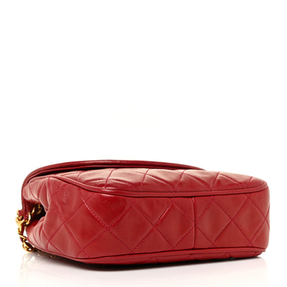 Chanel Lambskin Quilted Flap Tassel Camera Bag Red 4 of 21