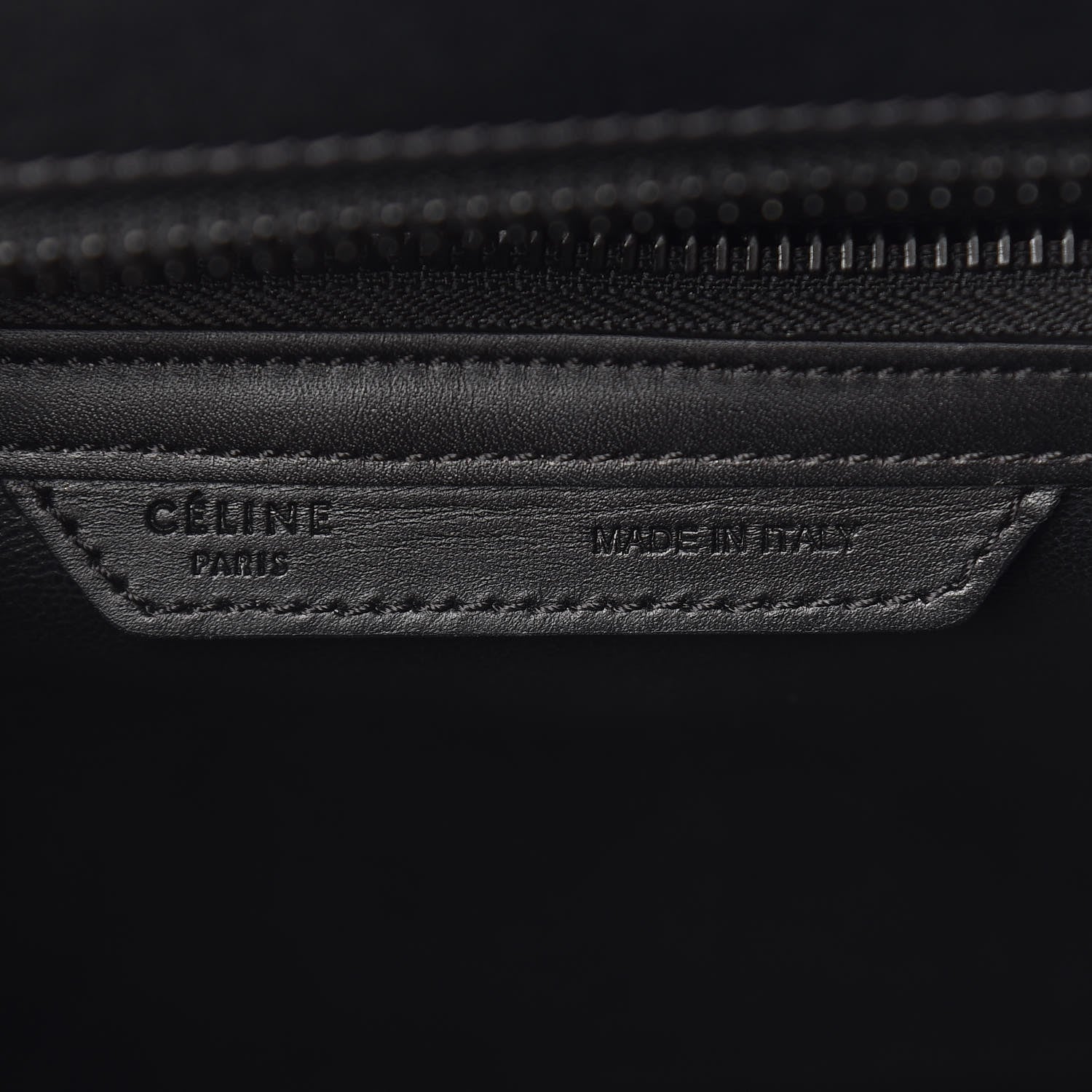 Celine Smooth Calfskin Bi-Color Striped Micro Luggage Black 6 of 10