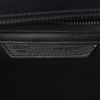 Celine Smooth Calfskin Bi-Color Striped Micro Luggage Black 6 of 10