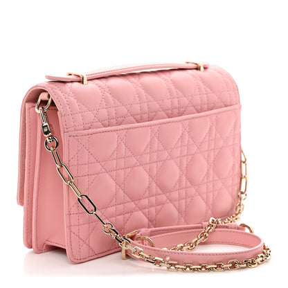 Christian Dior Lambskin Cannage Miss Dior Top Handle Bag Pink 3 of 10