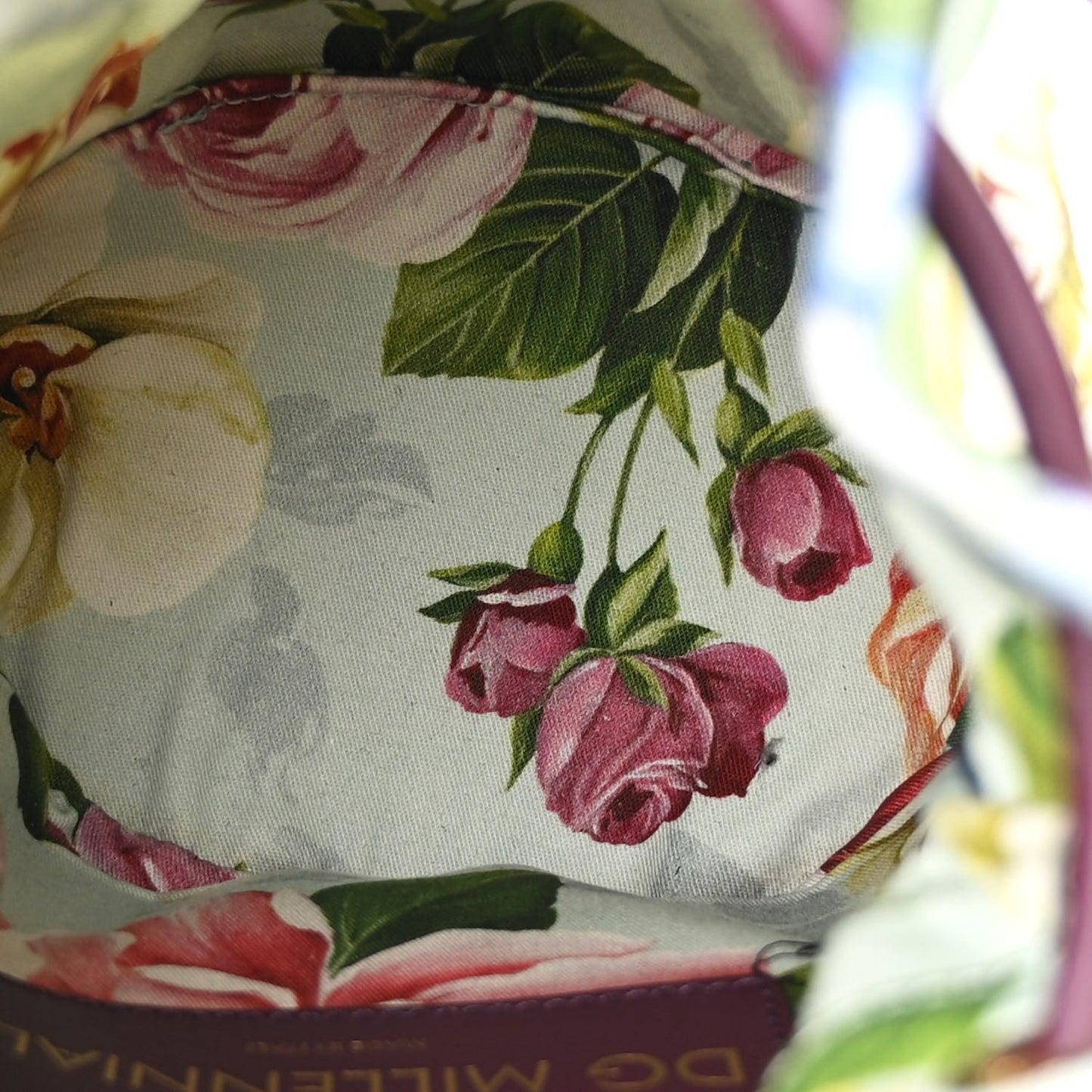 Wicker Canvas Floral Print Millennials Bucket Bag Multicolor