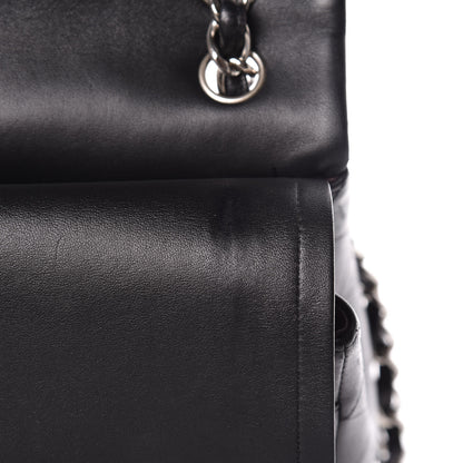 Chanel Lambskin Quilted Jumbo Double Flap Black 9 of 16