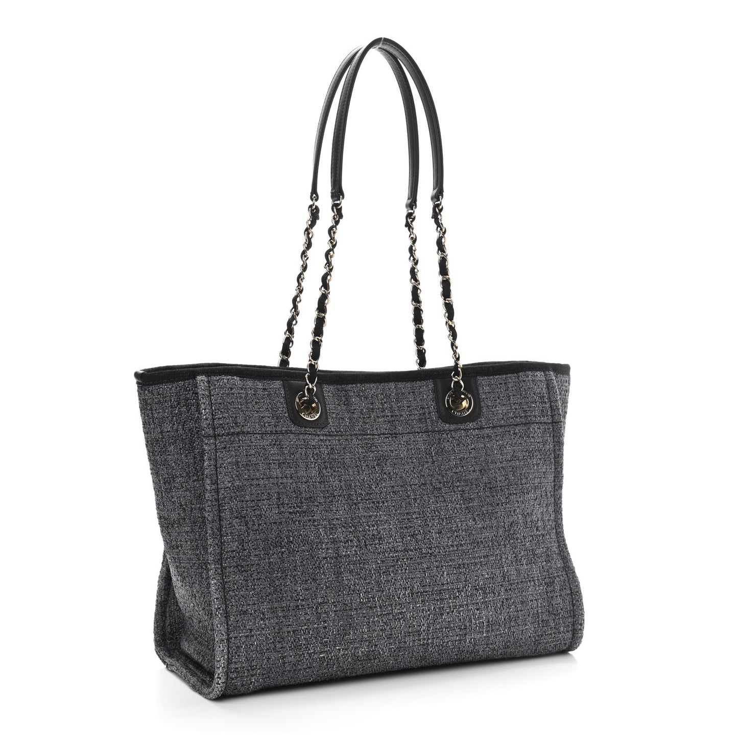 Lurex Boucle Small Deauville Tote Black