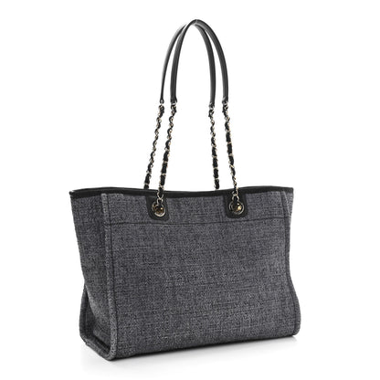 Chanel Lurex Boucle Small Deauville Tote Black 3 of 12