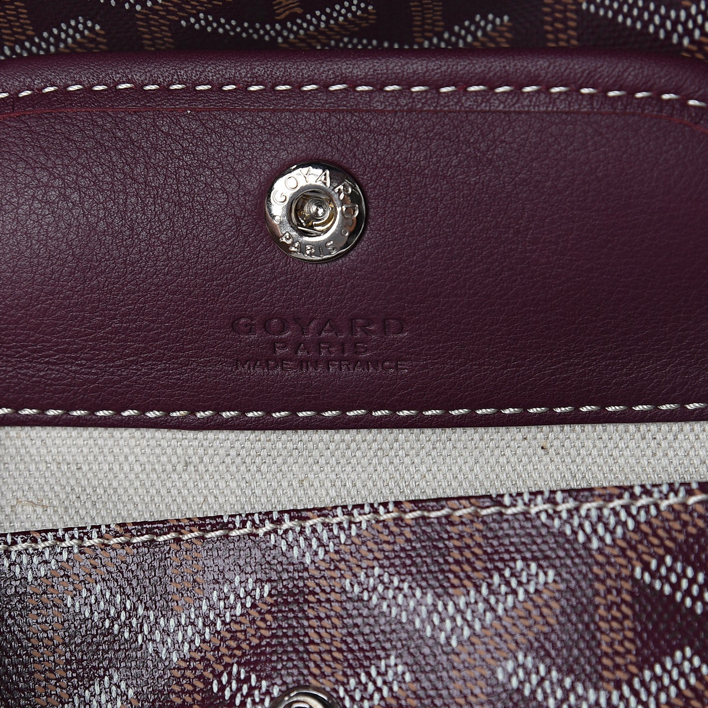Goyardine Reversible Mini Anjou Burgundy