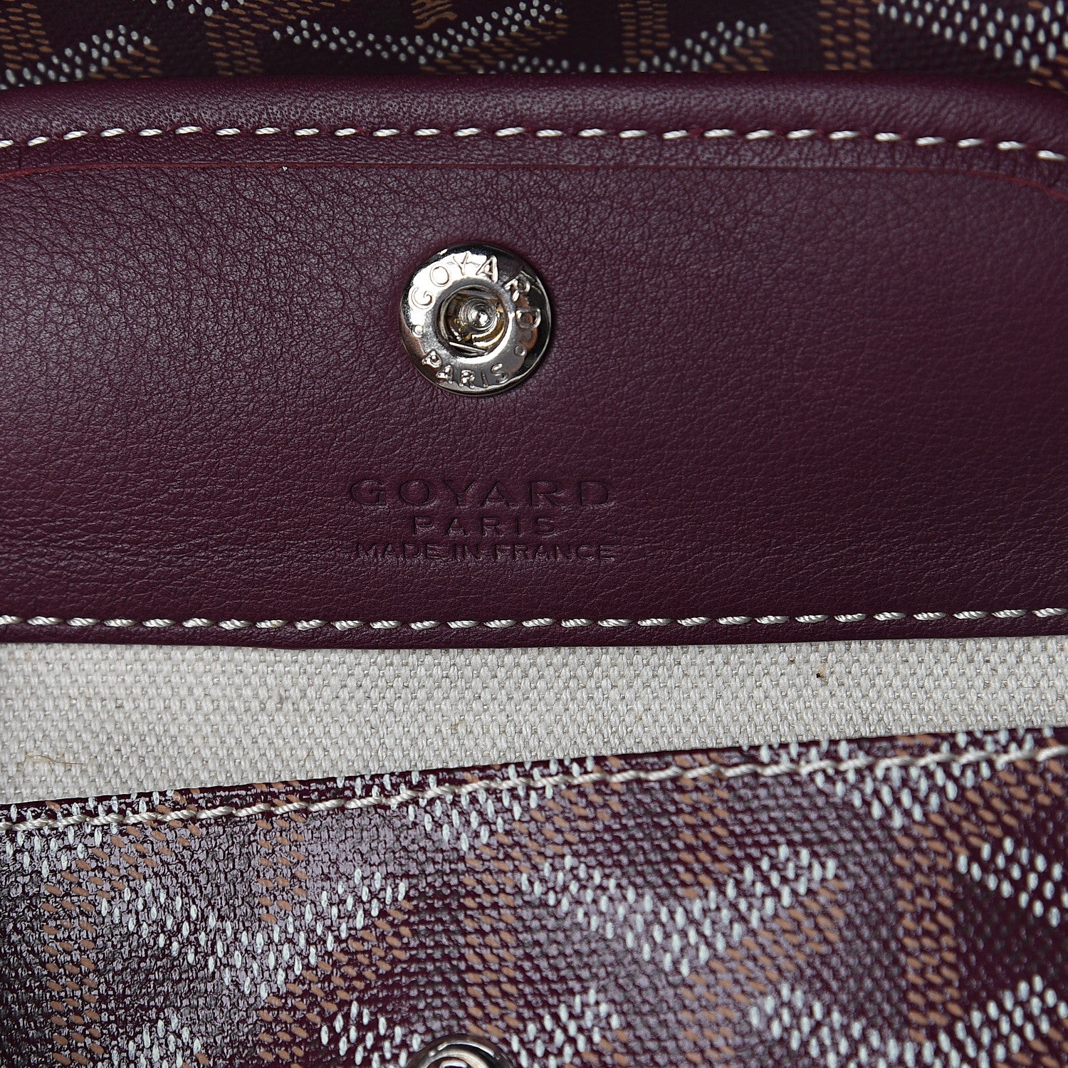 Goyard Goyardine Reversible Mini Anjou Burgundy 6 of 9