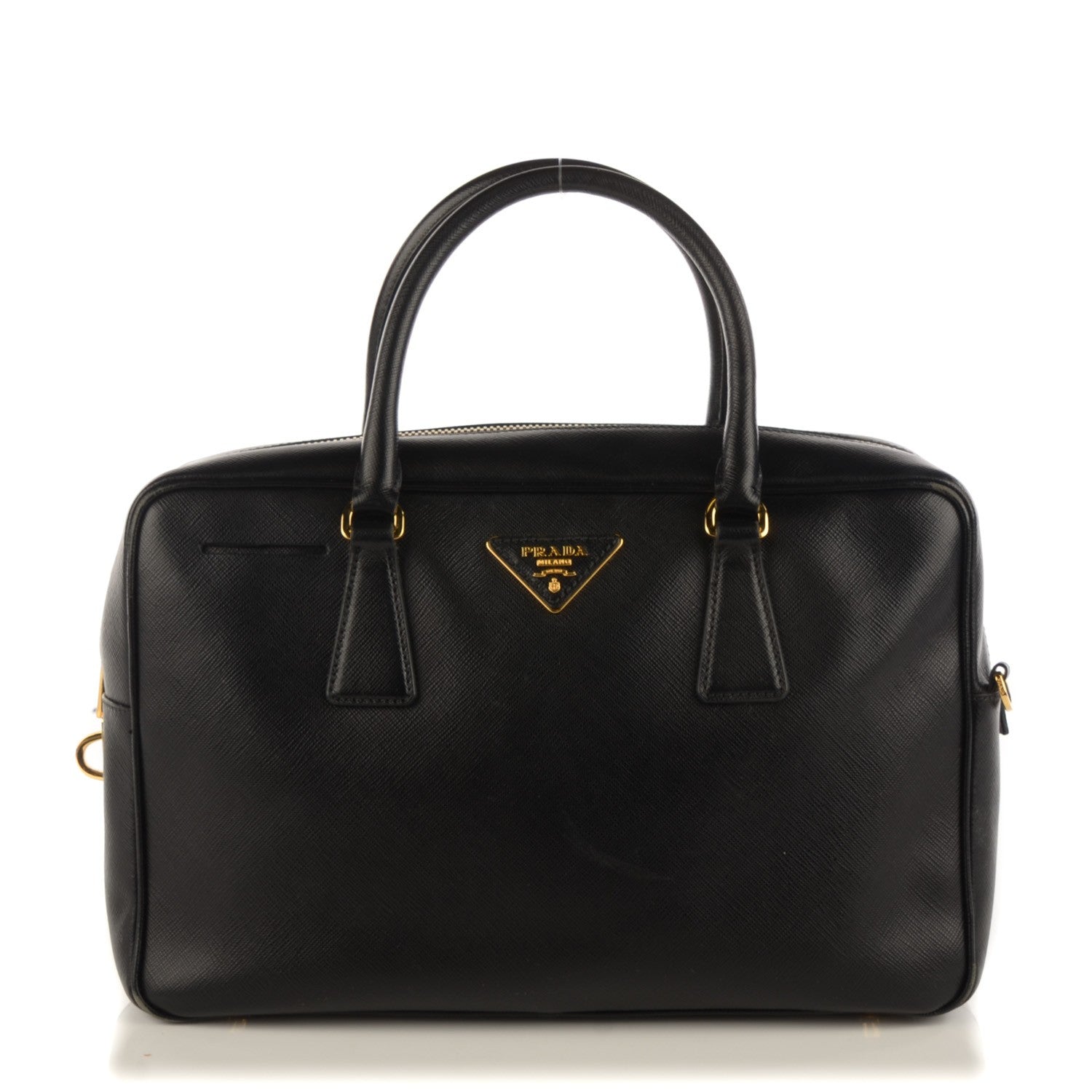 Prada Saffiano Lux Bowler Black 1 of 10